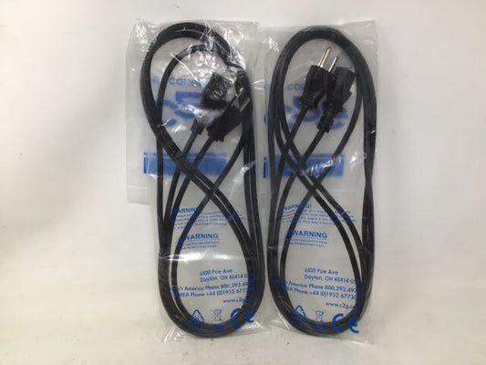 C2G 10ft 18 AWG Universal Power Cord NEMA 5-15P to IEC320C13 Black Pack of 2
