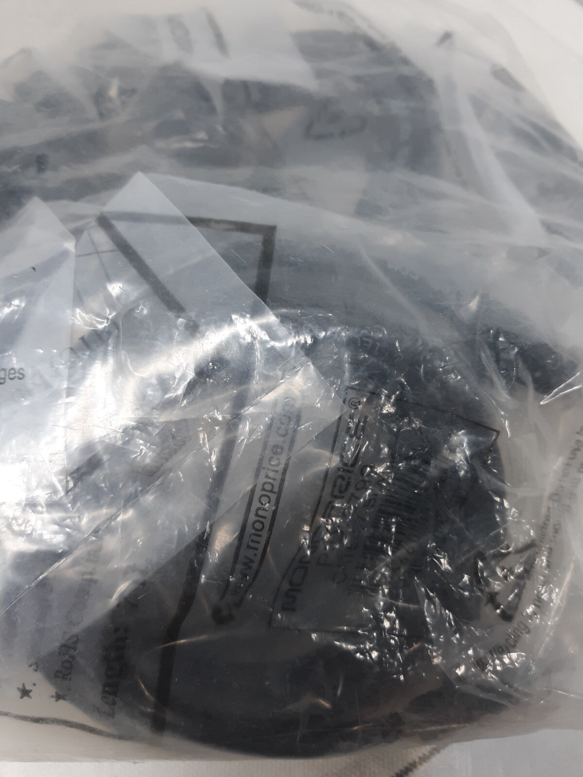 Monoprice Cat6 7ft Black 12-Pk Patch Cable UTP 24AWG 550MHz Lot of 10