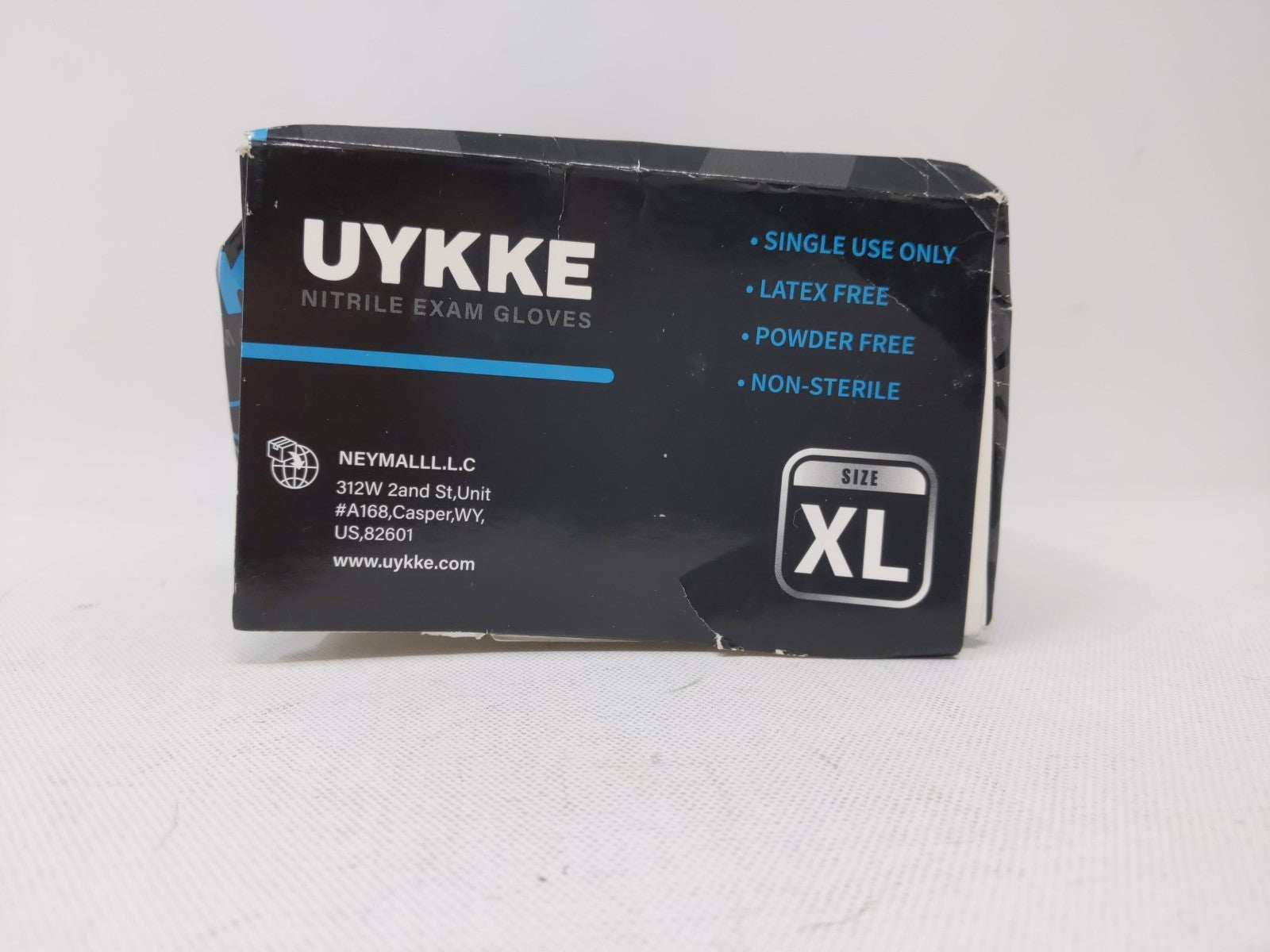 UYKKE Heavy-Duty Black, XL Nitrile Gloves - Powder/Latex Free 1000 count