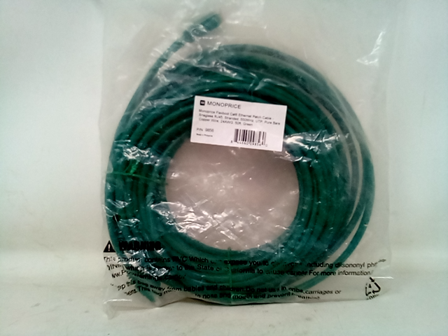 9856 50 Ft. Flexboot Series 24AWG UTP Bare Copper Ethernet Network Cable, Green