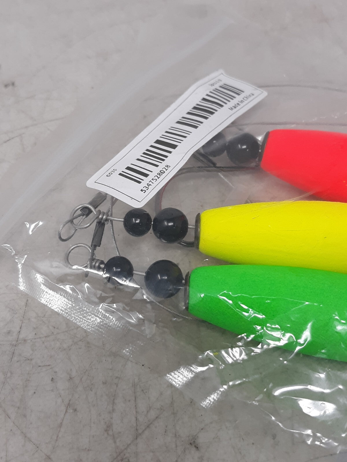 Unbranded 3pc EVA Foam Fishing Floats 6/0 Hook Rigs – Red Yellow Green