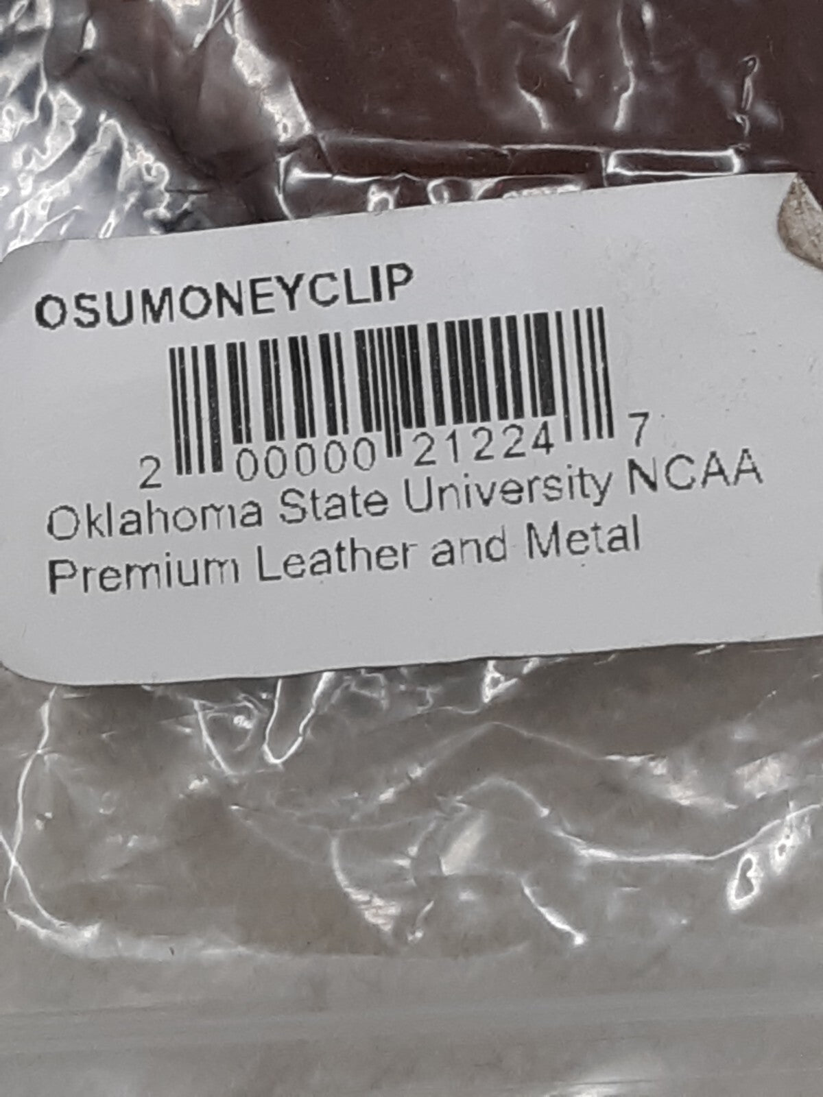 Oklahoma Sooners Genuine Leather Money Clip - Brown Magnetic