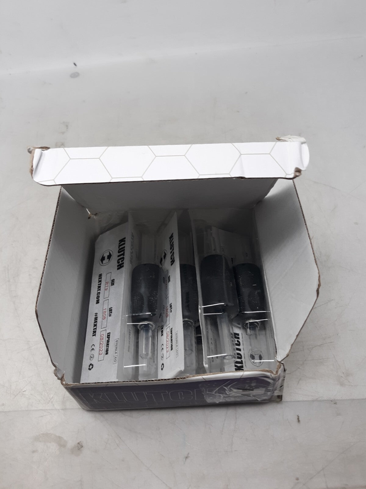 Klutch RT9 Disposable Tattoo Tubes 1.25" Black Round Tip Grips Lot of 12