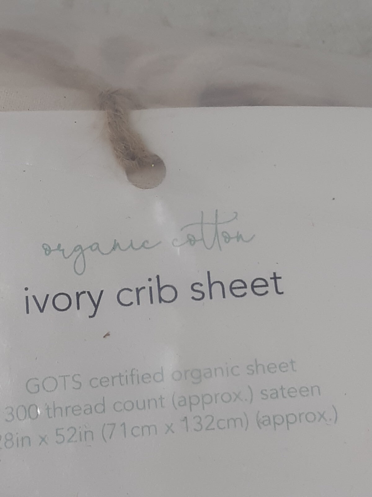 Naturepedic Organic Cotton Ivory Crib Fitted Sheet