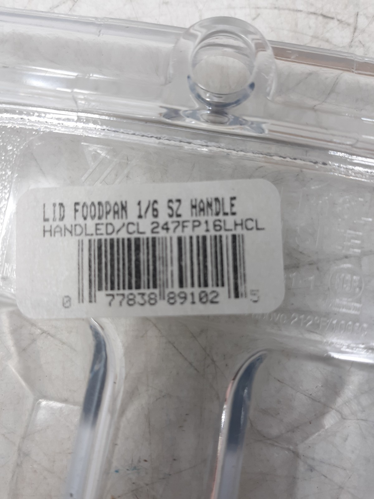 Vigor 247FP16HCL 1/6 Size Clear Food Pan Lid with Handle | Lot of 4