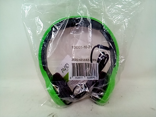 Avid Products 2EDU-421332-GRN 42 Stereo Over - Ear Headphones with Microphone