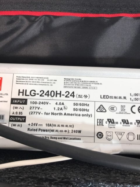 MeanWell HLG-240H-24 LED Power Supply Driver with Mounting Accessories and Case
