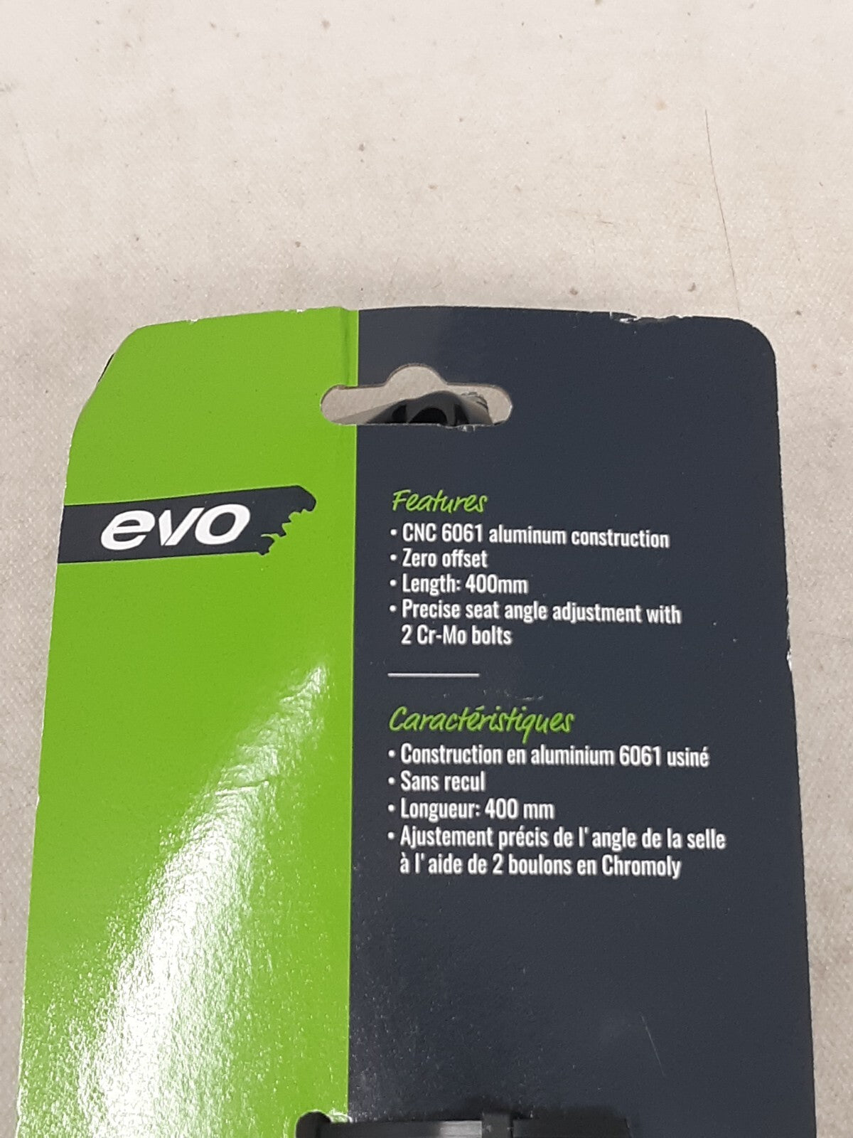 EVO E-Force Zero Seatpost Black 25.4mm - 560059-09