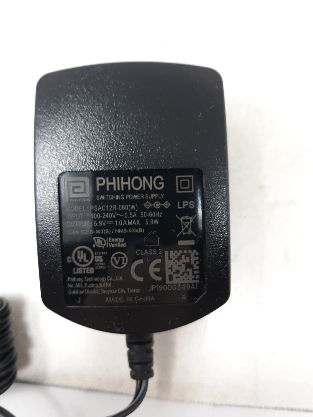 Genuine Switching Power Supply Phihong PSAC12R-060(W) 5.9V 1A 5.9W OEM