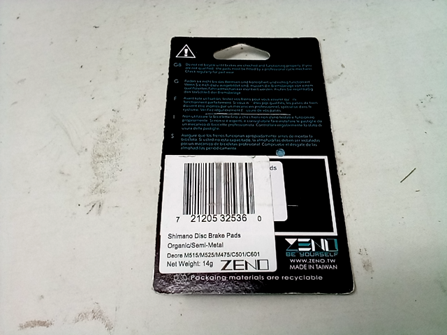 Shimano Disc Brake Pads Organic Semi - Metal M515