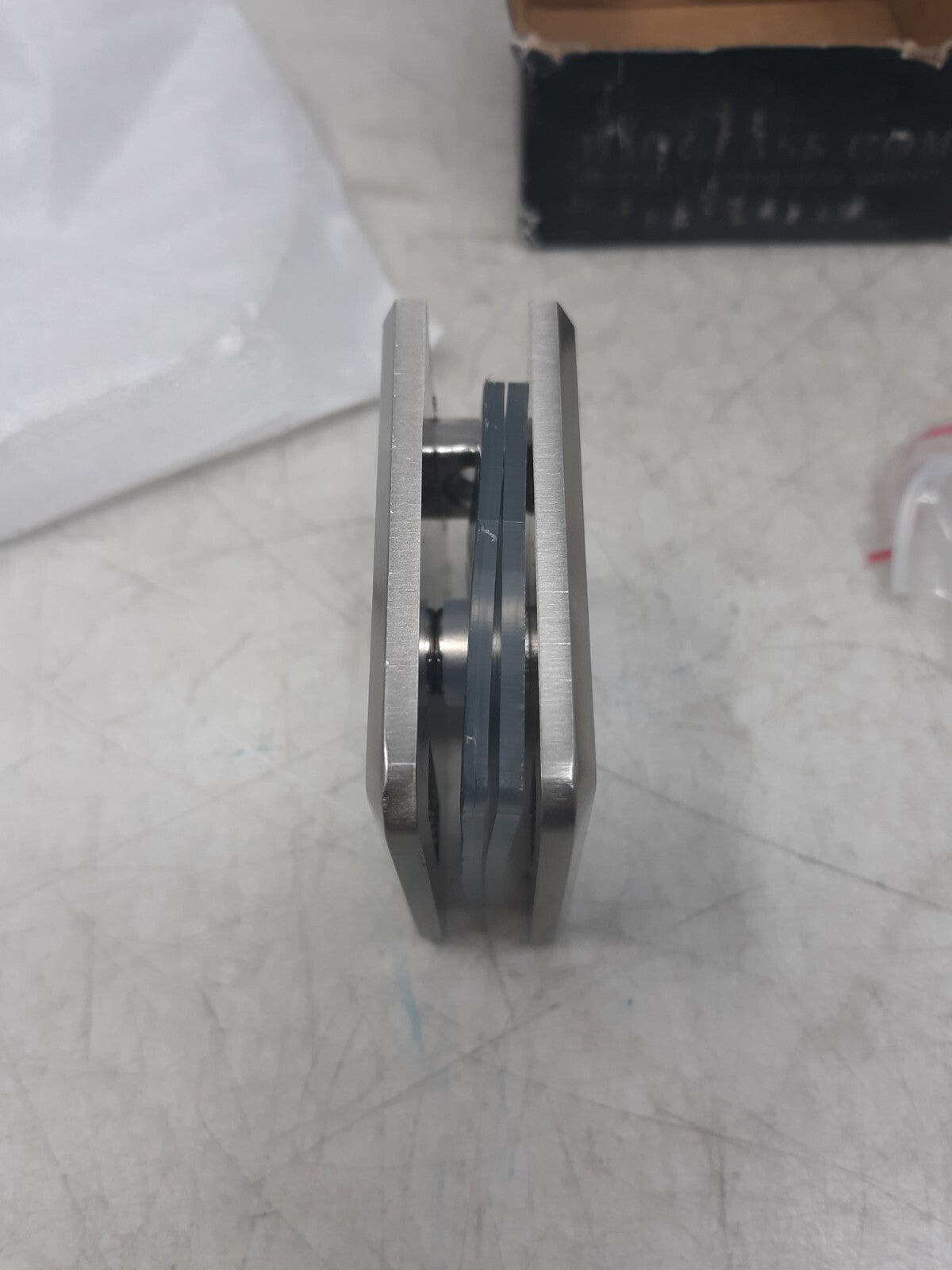 HMI Brushed Nickel Frameless Shower Door Glass Clamp – Model FIG-CHGCGTW-BR-NI