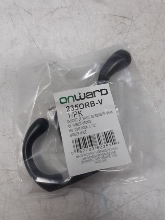 20 Pack Onward 2350RBV Coat Hooks 2-Hook Oil Rubbed Bronze 3-1/2"