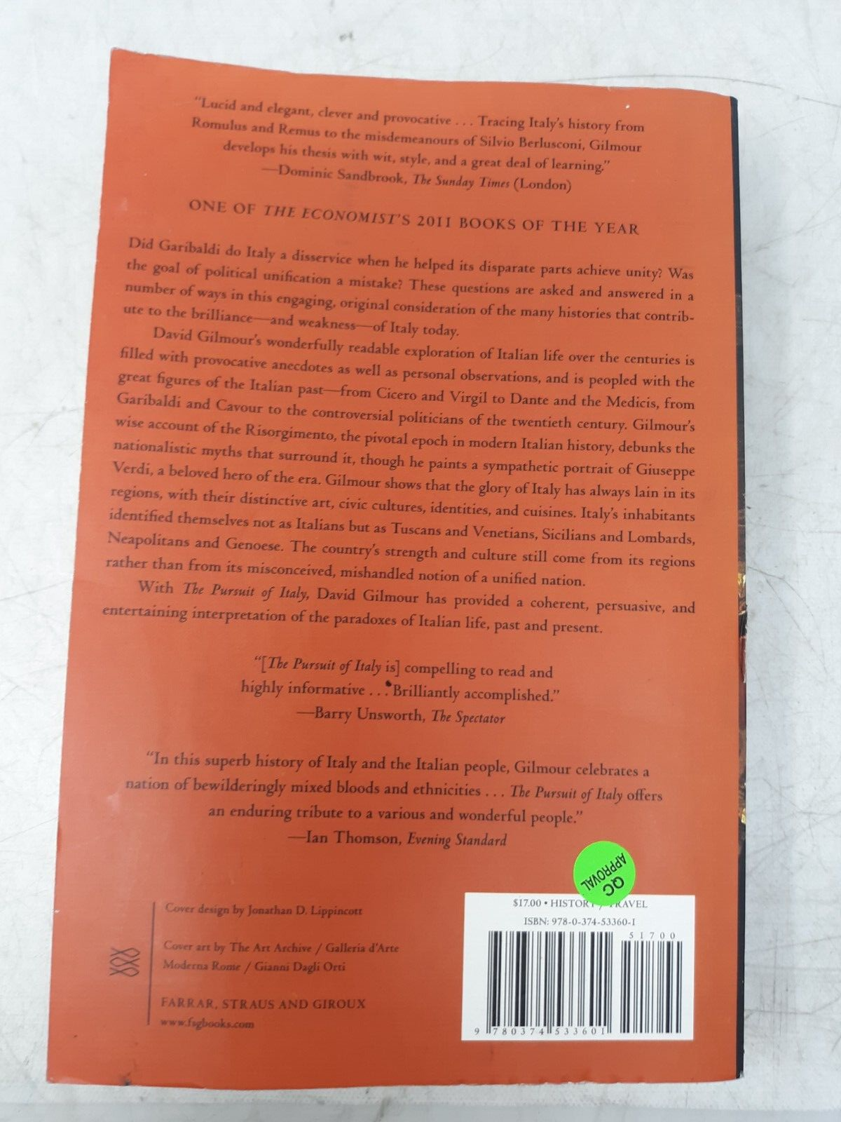 Pursuit of Italy : A History of a Land, Its Regions, and Their Peoples by David