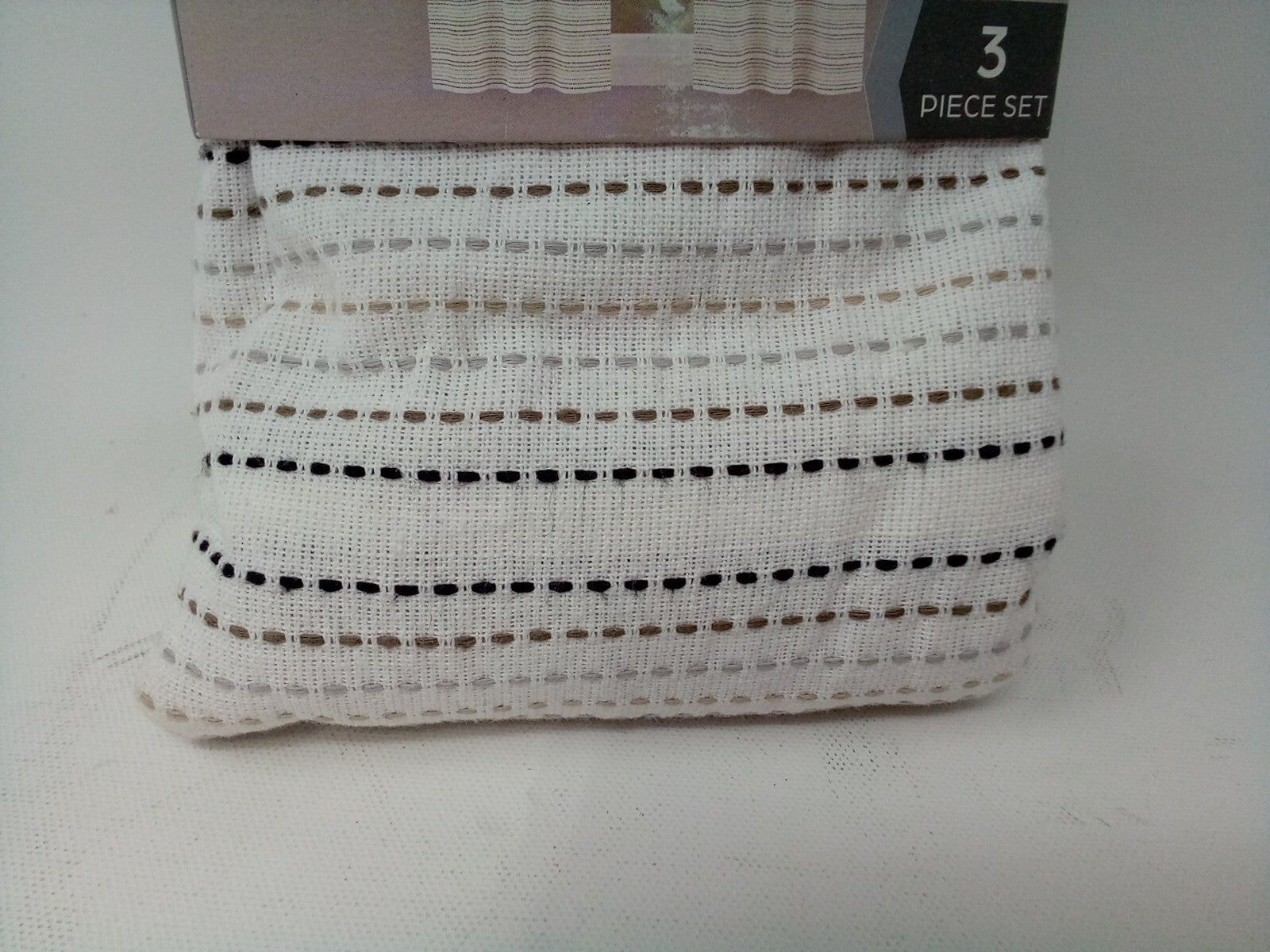 Real Living 3 Piece Tier & Valance Set (54"x14") /2 Tiers (27"x 36")