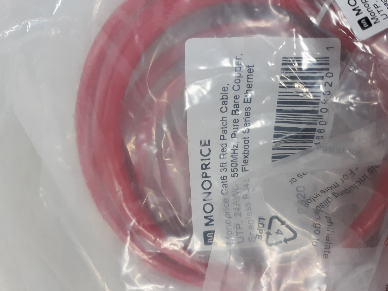 LOT OF 10 Flexboot Cat6 Ethernet Patch Cable nternet RJ45 Stranded UTP 3ft Red