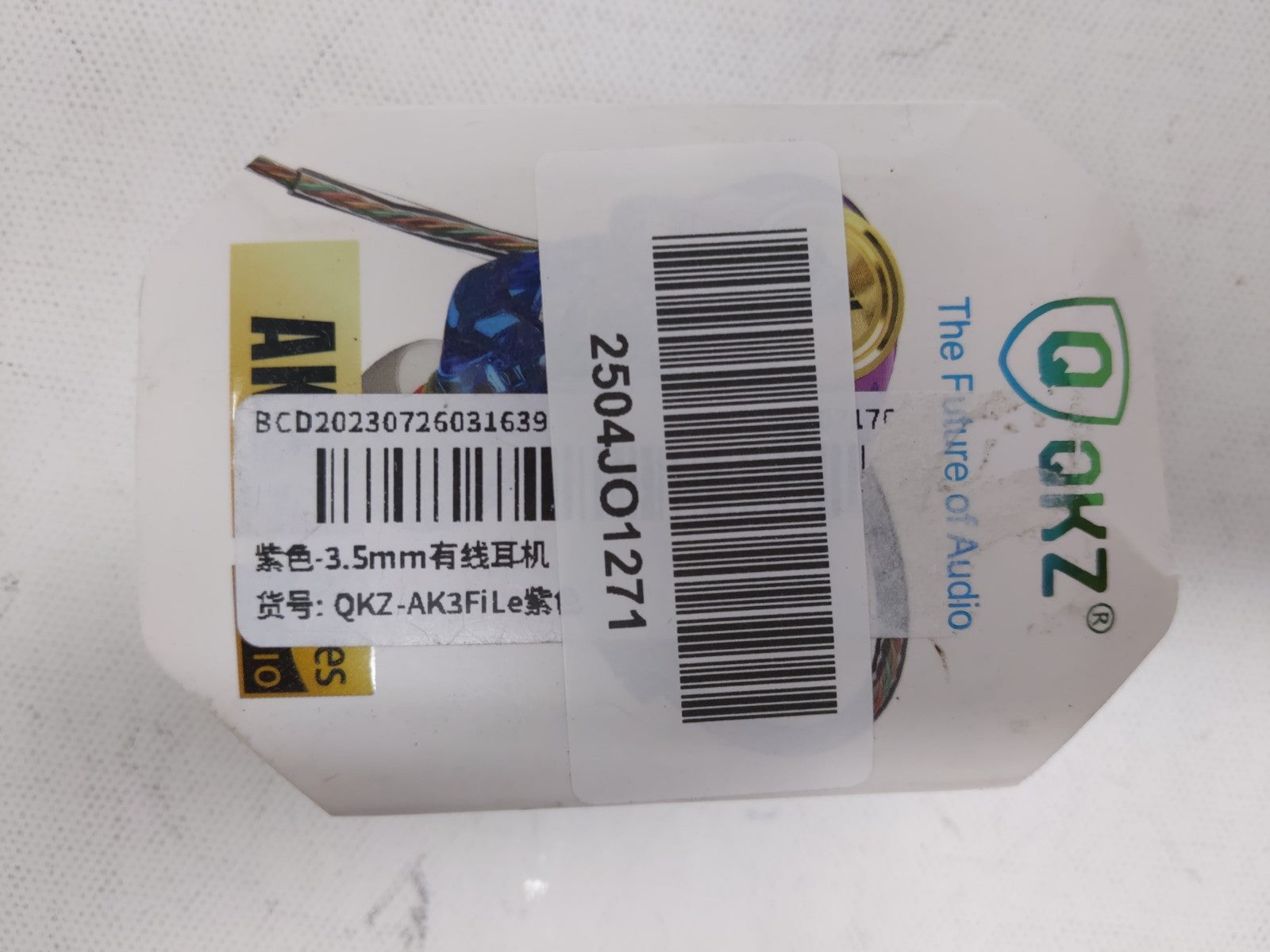 QKZ AK3 Corded and Looped Earbuds Great for Gaming Purple