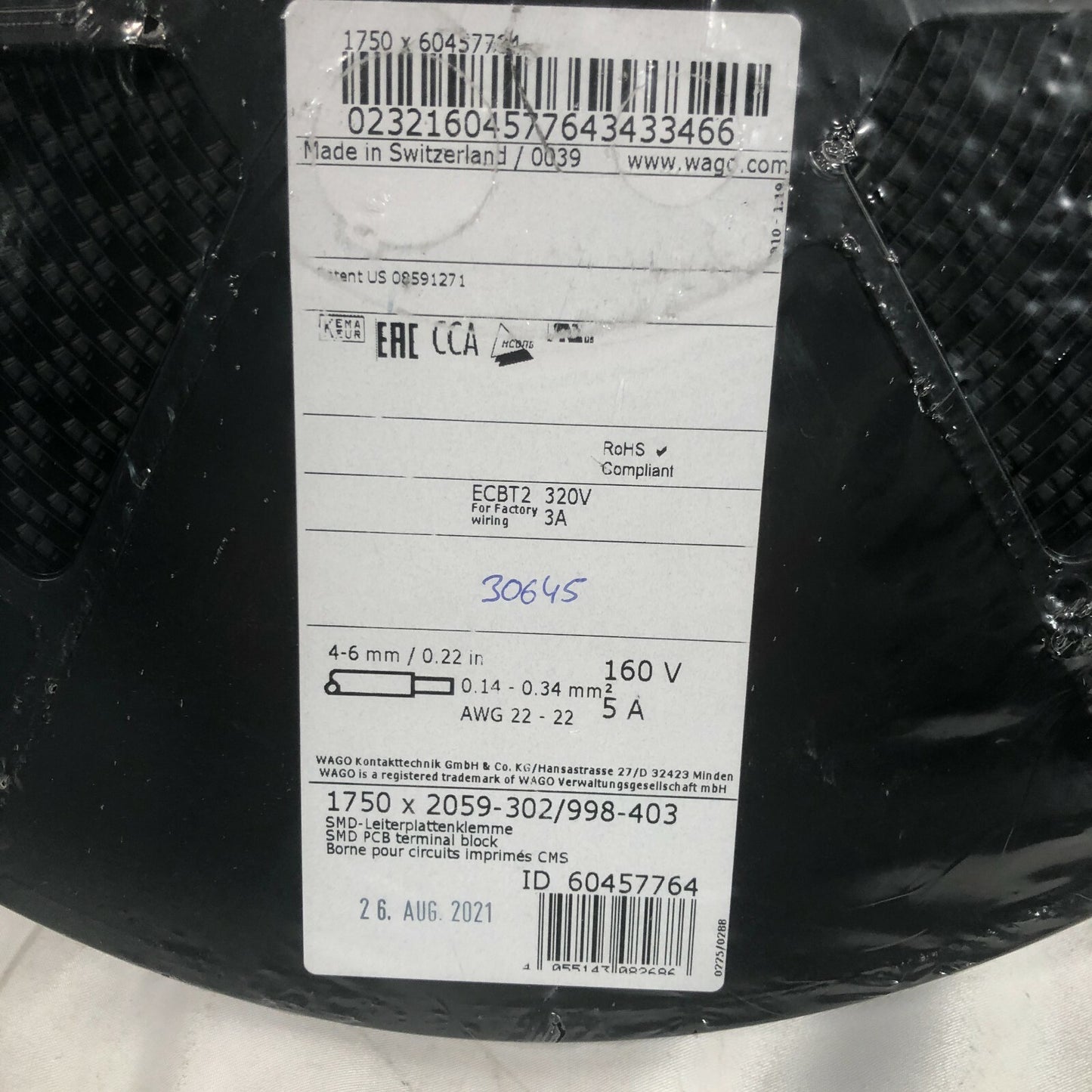 Wago 2059-302/998-403 - Pack of 1750