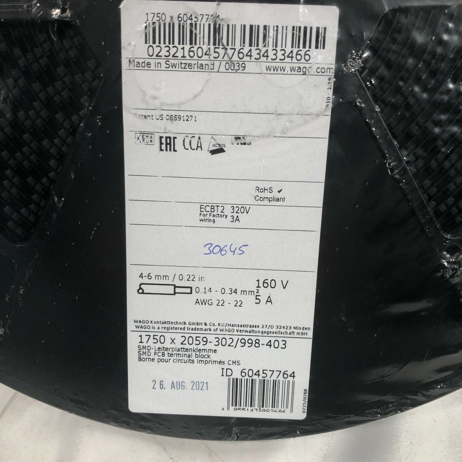 Wago 2059-302/998-403 - Pack of 1750