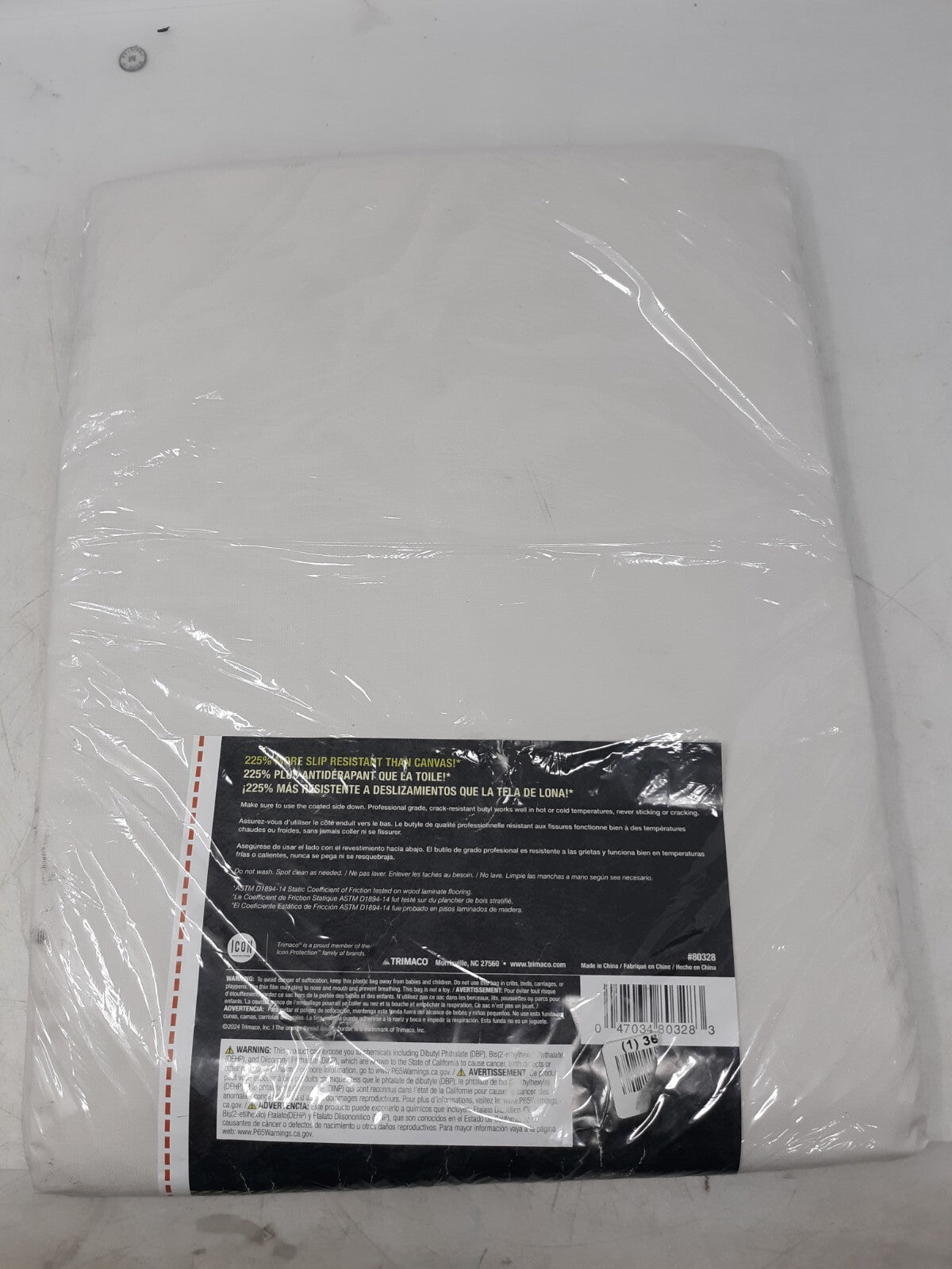 Trimaco Eliminator Butyl Runner Drop Cloth 4'x15' Slip Resistant Spill Block 803