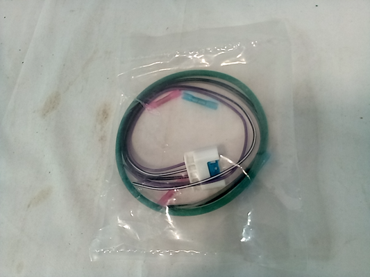 Multicolored wires electronic connector, purple, green and black