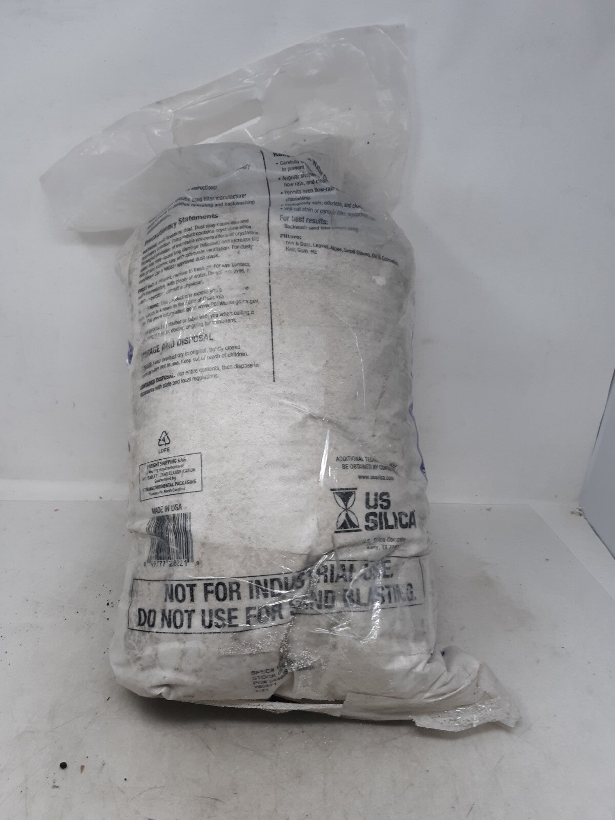 US Silica Mystic White II Premium Swimming Pool Filter Sand, White, 50 Pound Bag