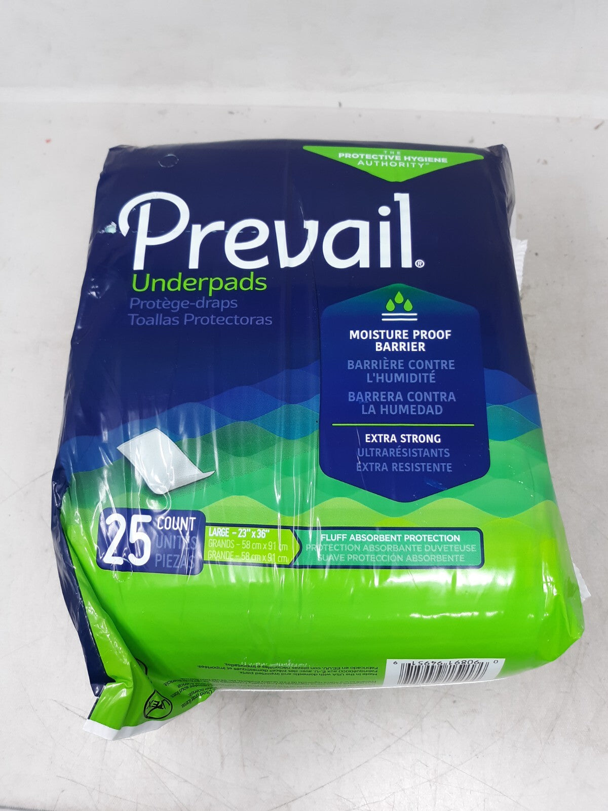 Prevail. Disposable Underpad Fluff 23X36" UP-150/1 25 pads