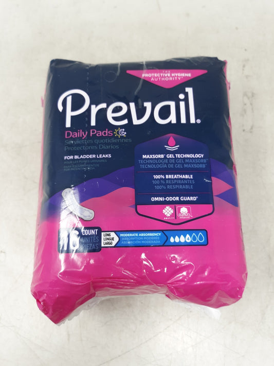 Prevail Daily Pads for Bladder Leaks, Incontinence, 16 Count (BC-013)