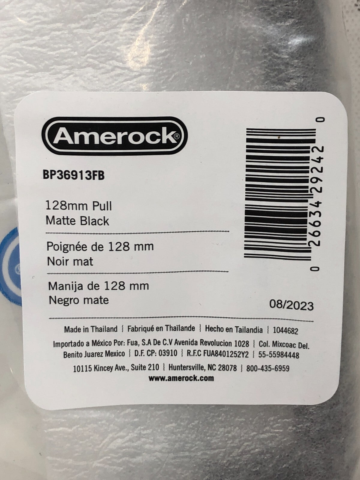 Amerock Versa 128mm Cabinet Pull Handle ~ Lot of 10 BP36913FB w/ Hardware, Black