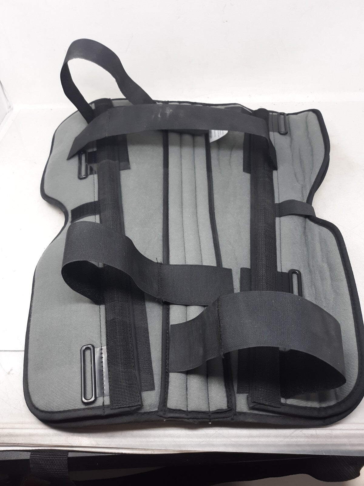 DJO Universal Leg Brace Adjustable Gray White & Black 19.5"