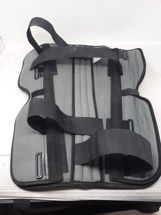 DJO Universal Leg Brace Adjustable Gray White & Black 19.5"