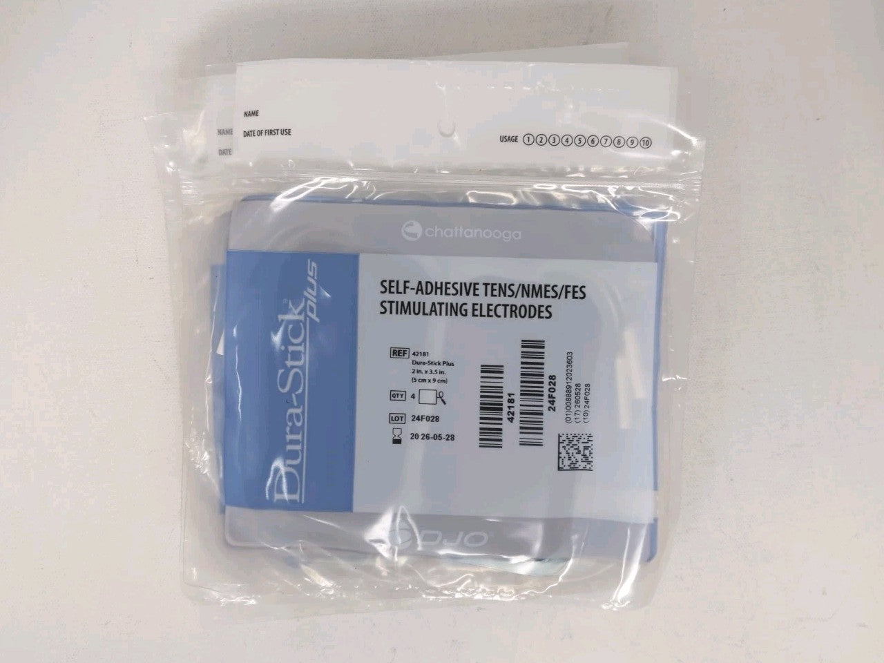 Chattanooga 42181 Dura Stick Plus Electrode 2x3.5” Rectangle 10 pkgs. of 4 = 40