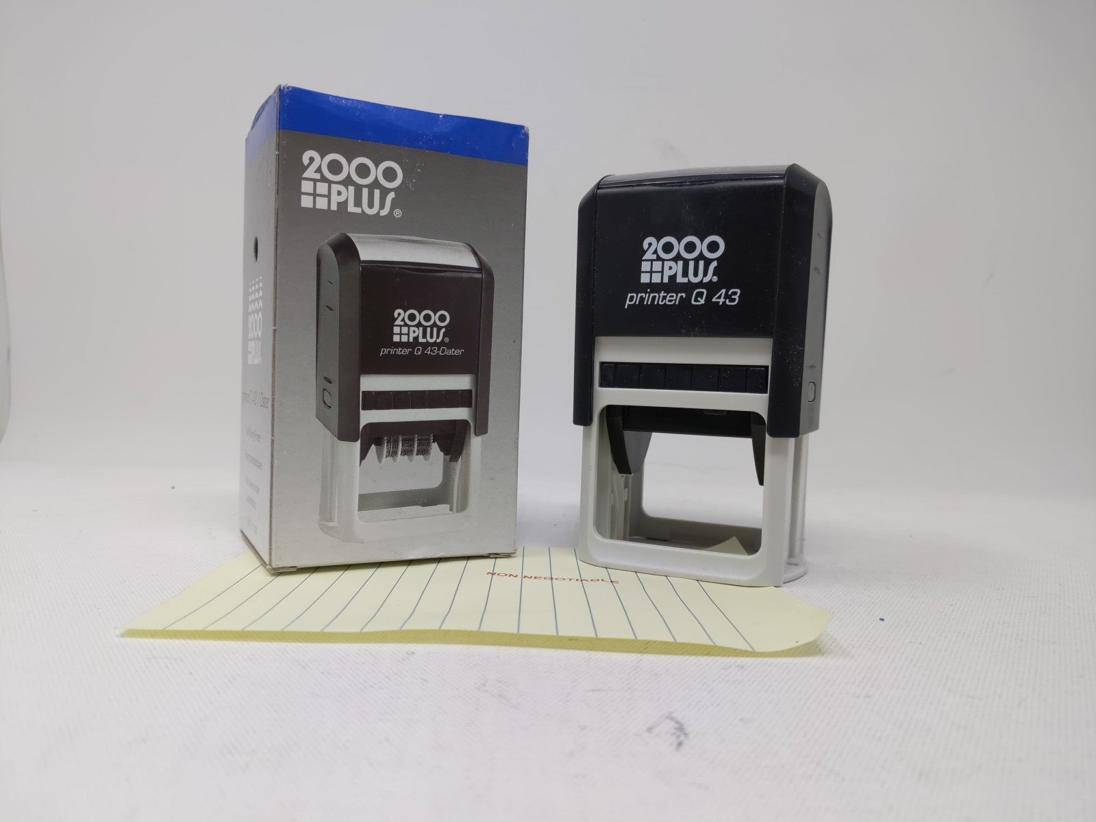 2000 PLUS Self-Inking Printer Q 43 / Dater RED ink NON NEGOTIABLE stamp