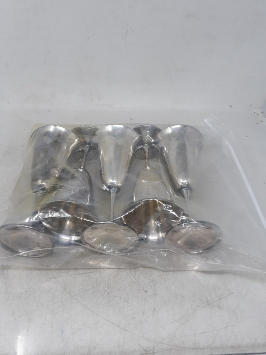 5 Silver Plate Goblets FB Rogers Made in Spain