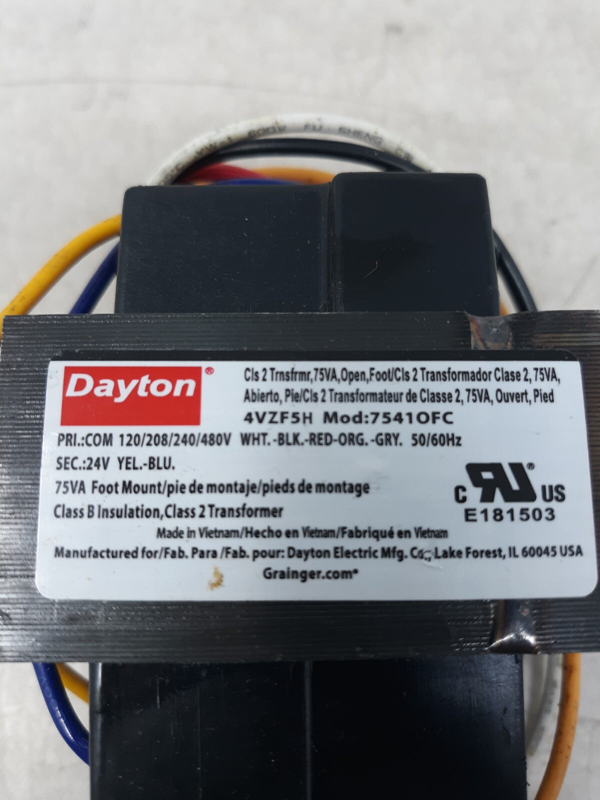 GRAINGER 7541OFC / 7541OFC