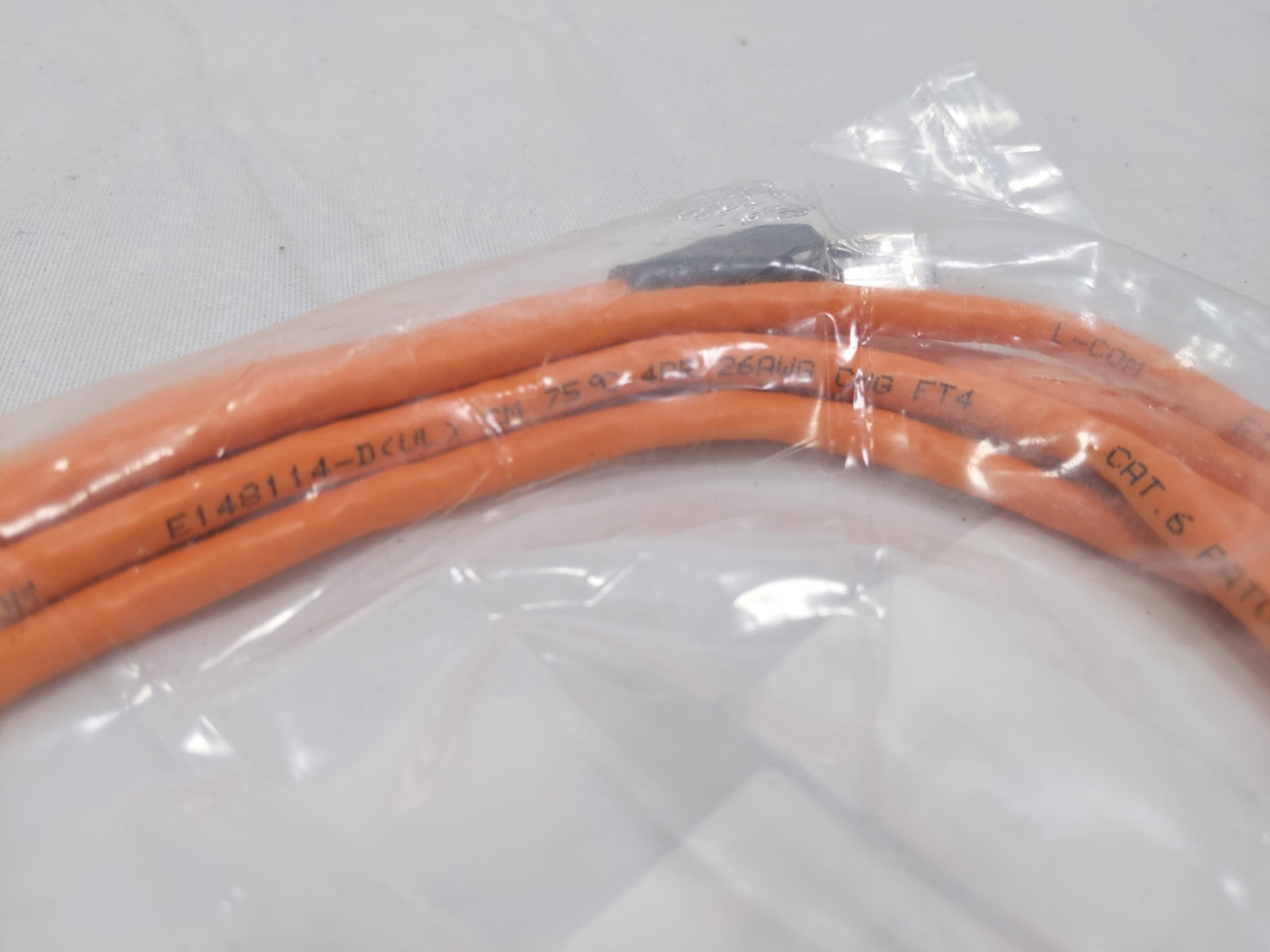 L-com Shielded Category 6 Right Angle Patch Cable Orange, 10 ft cat. 6