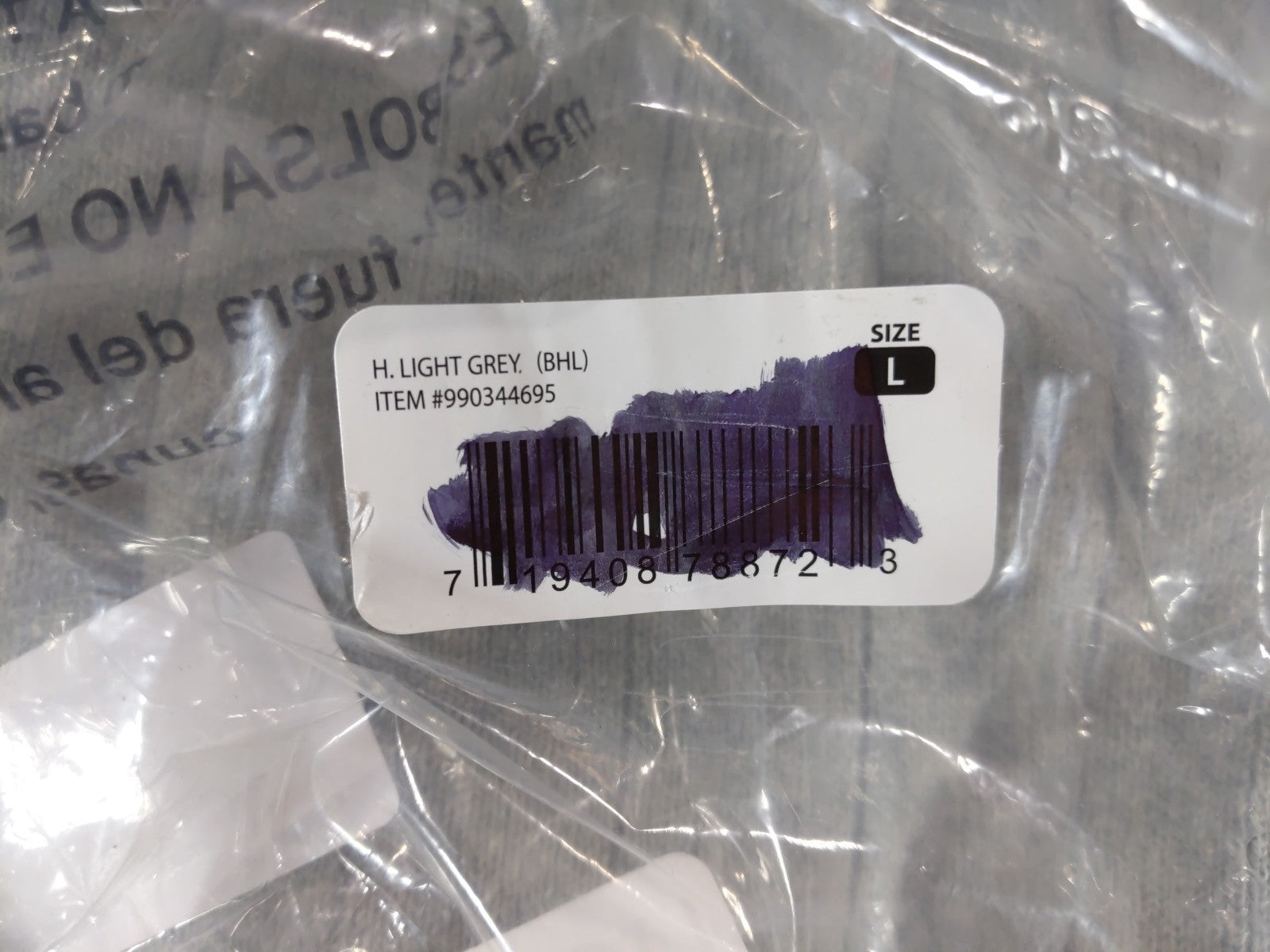 Mens Express polo H.Light Gray. Size L. 100% Cotton.