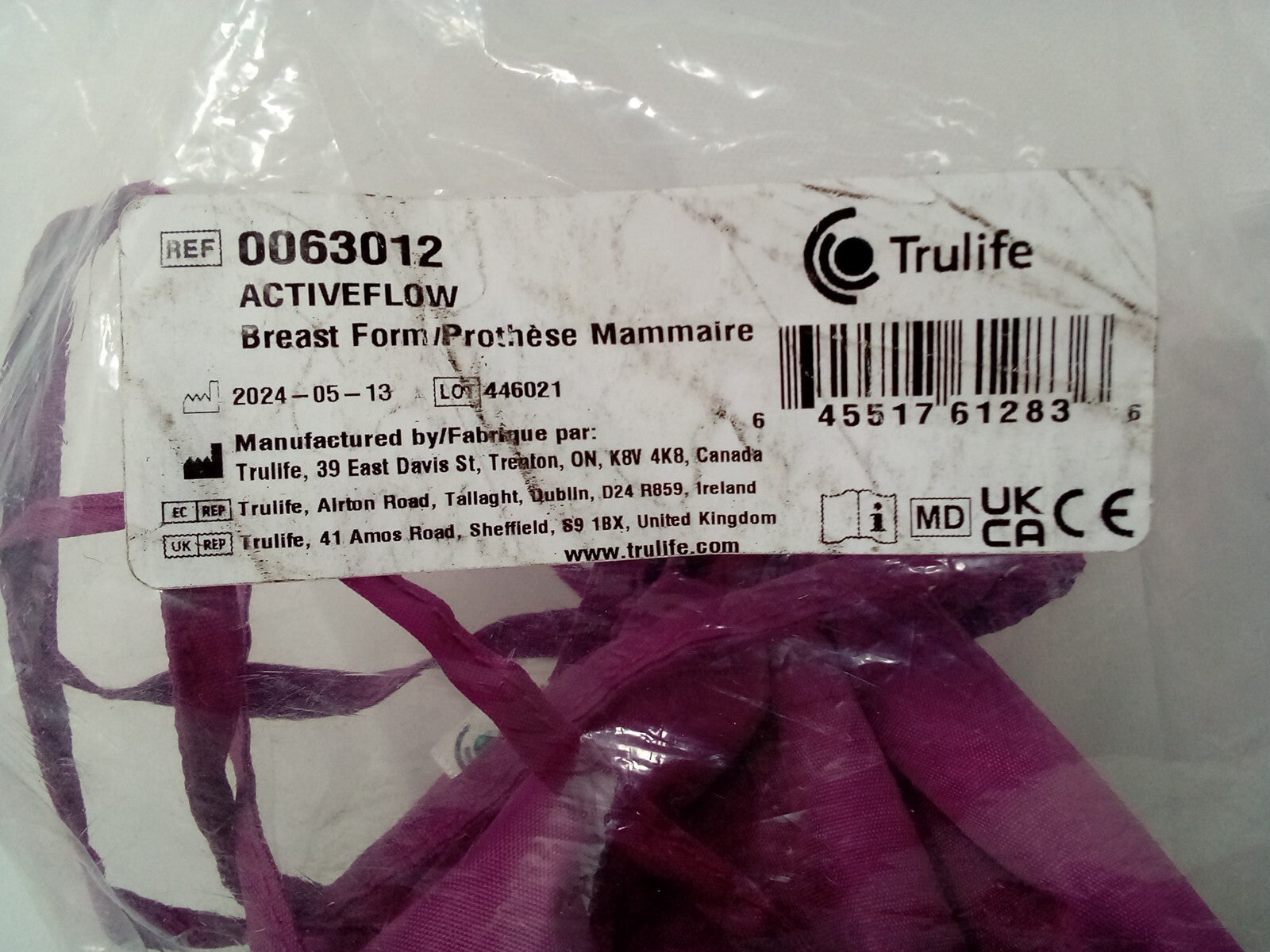 Trulife 'ActiveFlow 630' Lightweight Leisure Breast Form with Monoprene Beads
