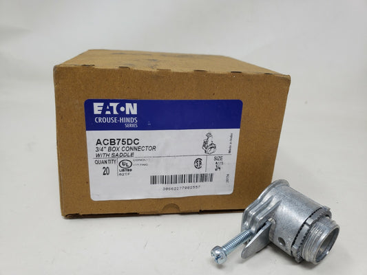 EATON - Crouse Hinds Series - ACB75DC - 3/4" Box Connector with saddle