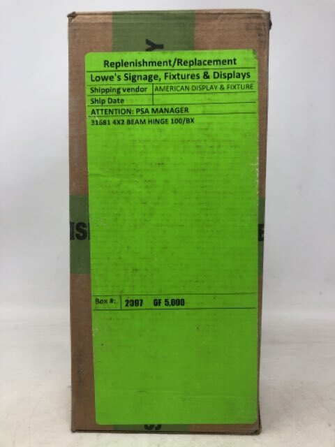 L64-2140/j9490004 4X2 Beam Hinged Label Holder/Lowes Gray w/ 1/2" Tesa Tape 100c