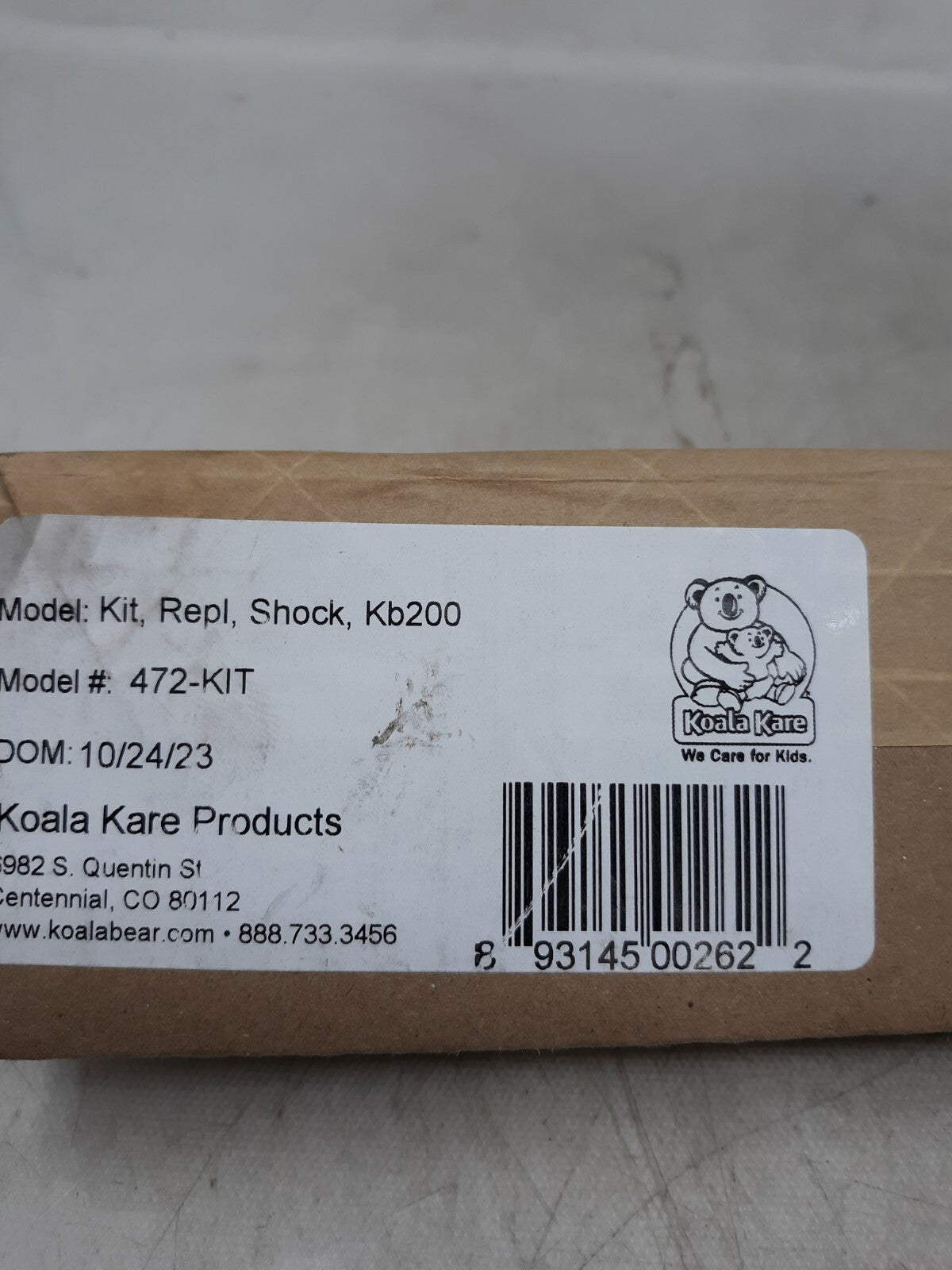 Koala Kare 472KIT Horizontal Changing Station Gas Shock