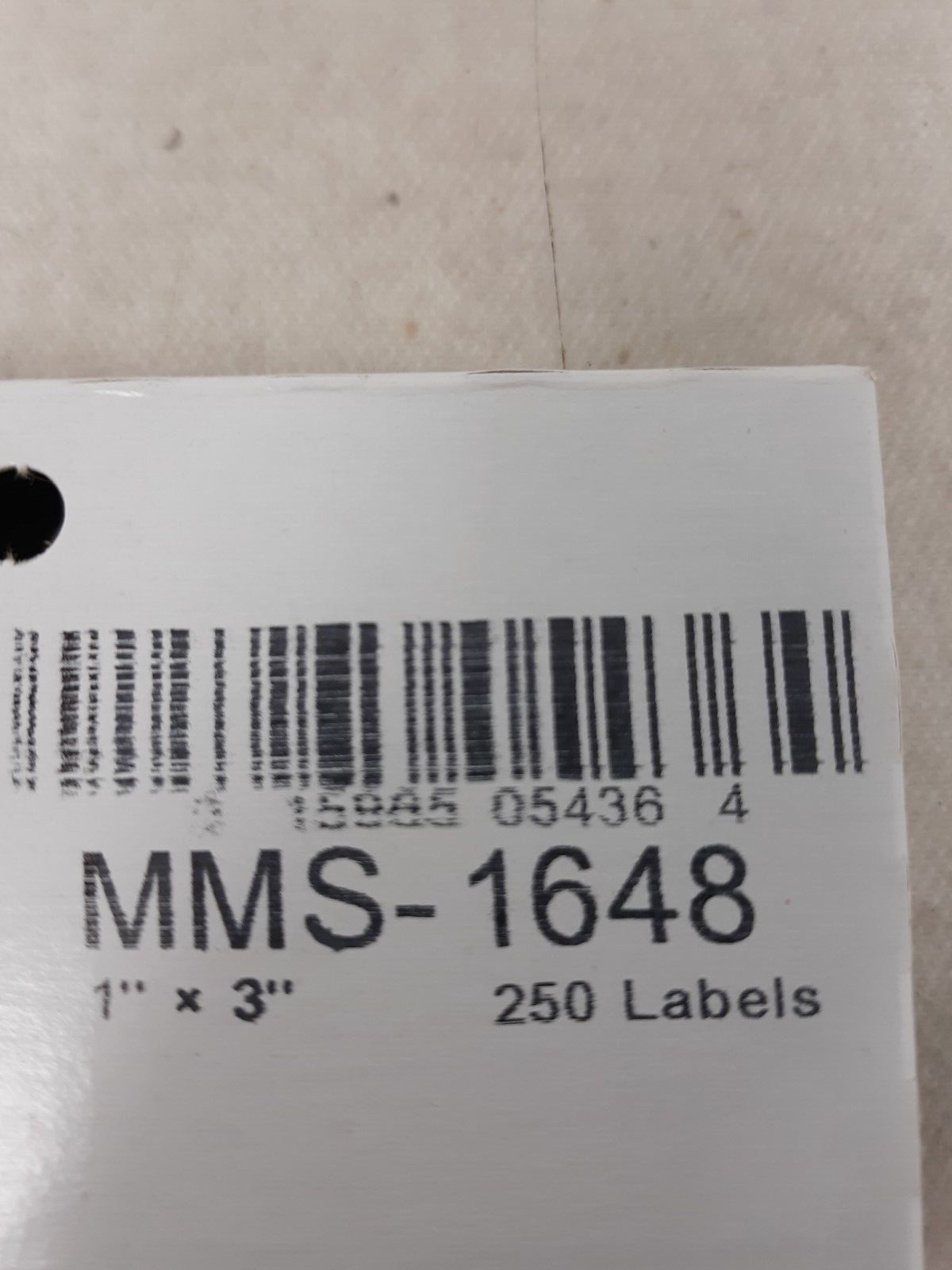 Maco MS-1648 1 x 3" Labels, White Removable, Pack of 250