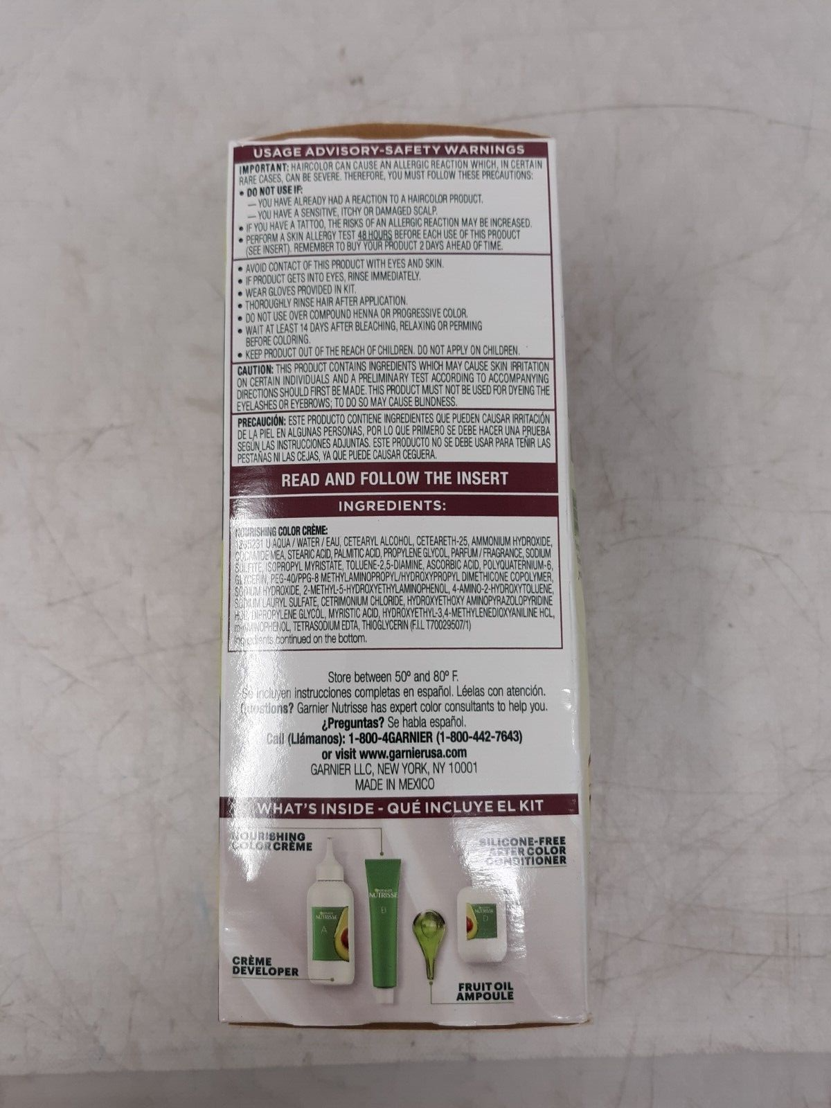 Garnier Nutrisse Ultra Color Nourishing Permanent Hair Color Cream, BR2 Dark Int