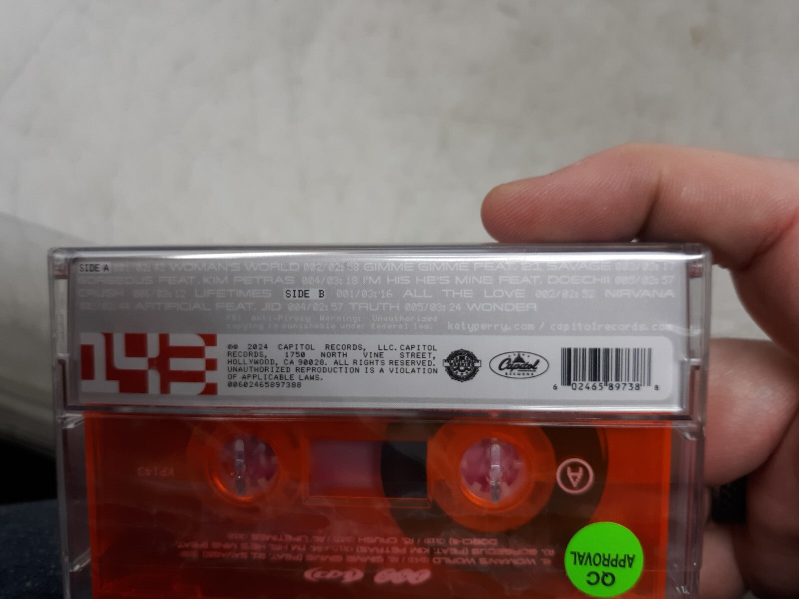 Katy Perry - 143 [Limited Edition Orange Cassette] Capitol Records 2024