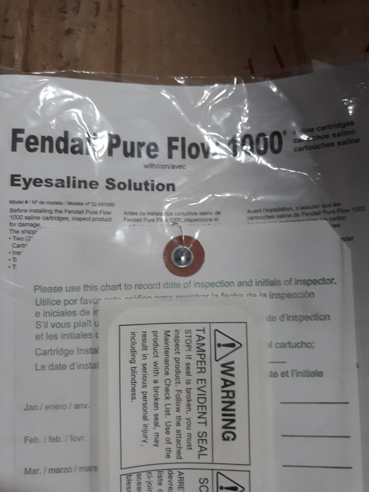 Honeywell Fendall Pure Flow 1000 Eyesaline Solution Cartridges (Lot of 2) – Seal