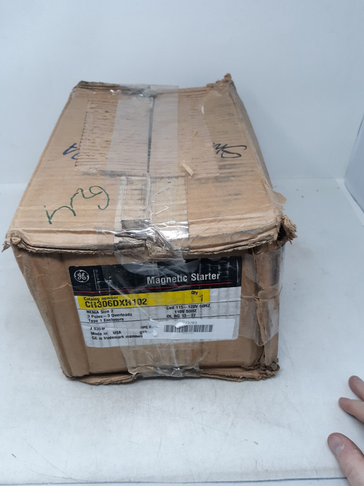 GE CR306DXH102 Magnetic Motor Starter NEMA Size 2 3-Pole 115-120V AC Coil