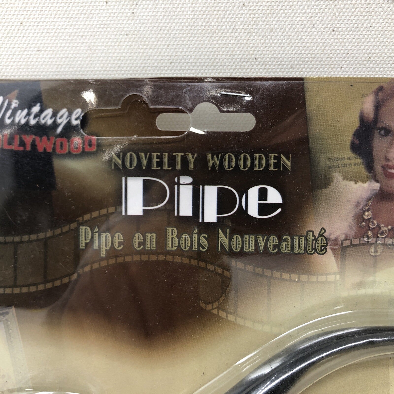 Vintage Hollywood Novelty Wooden Look alike Plastic Costume Pipe