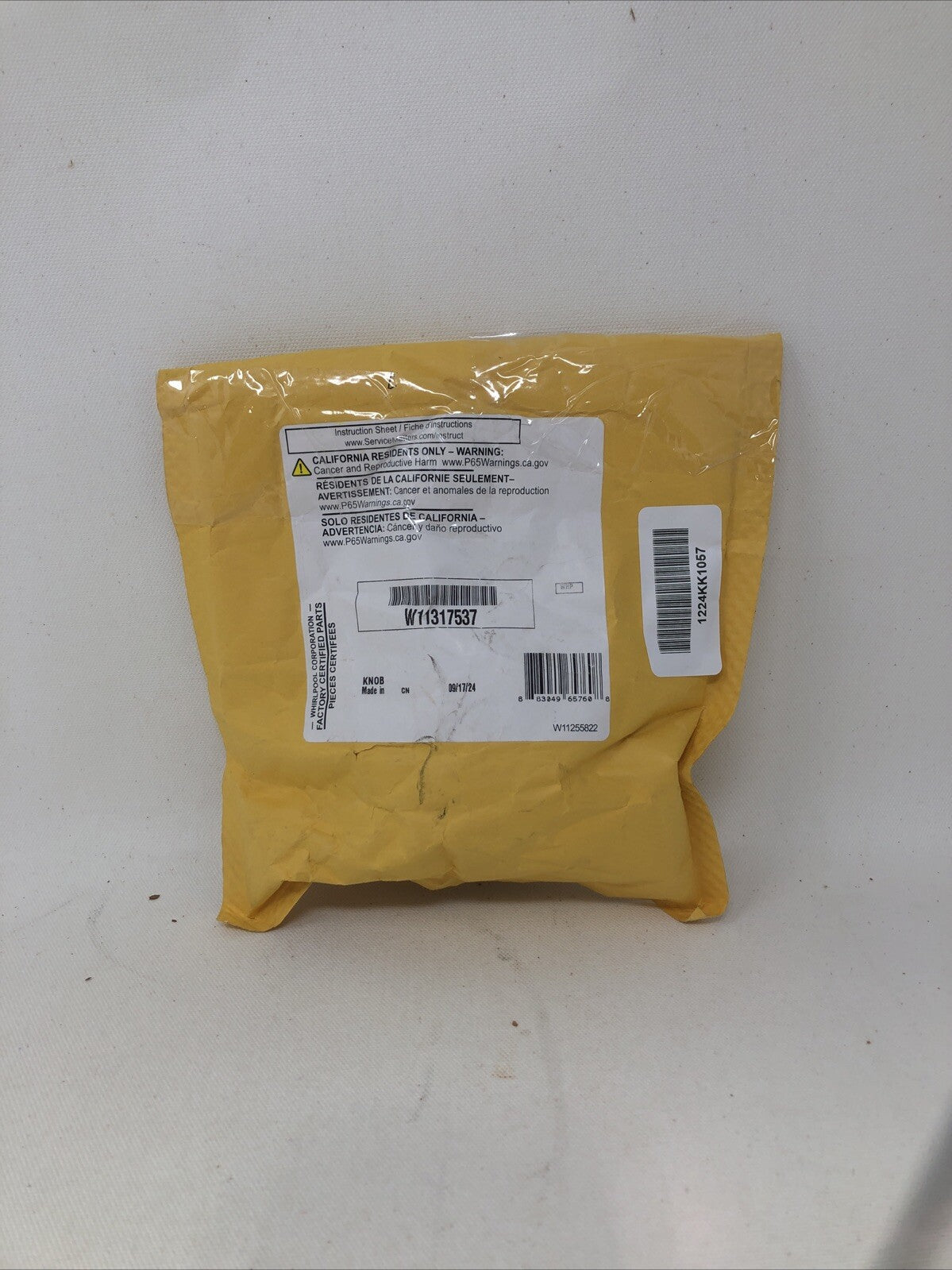 Genuine Whirlpool W11317537 Range Knob FACTORY CERTIFIED