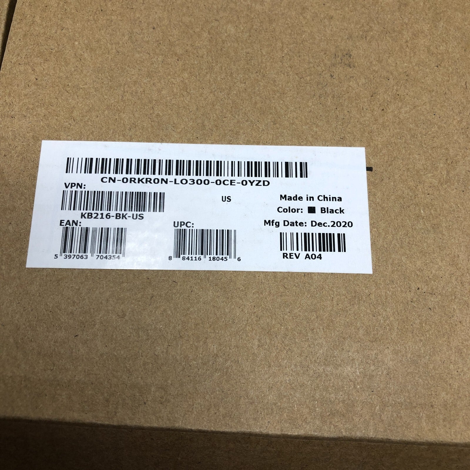 Dell Keyboard: CN-0RKRON-LO300-0CE-0TZD