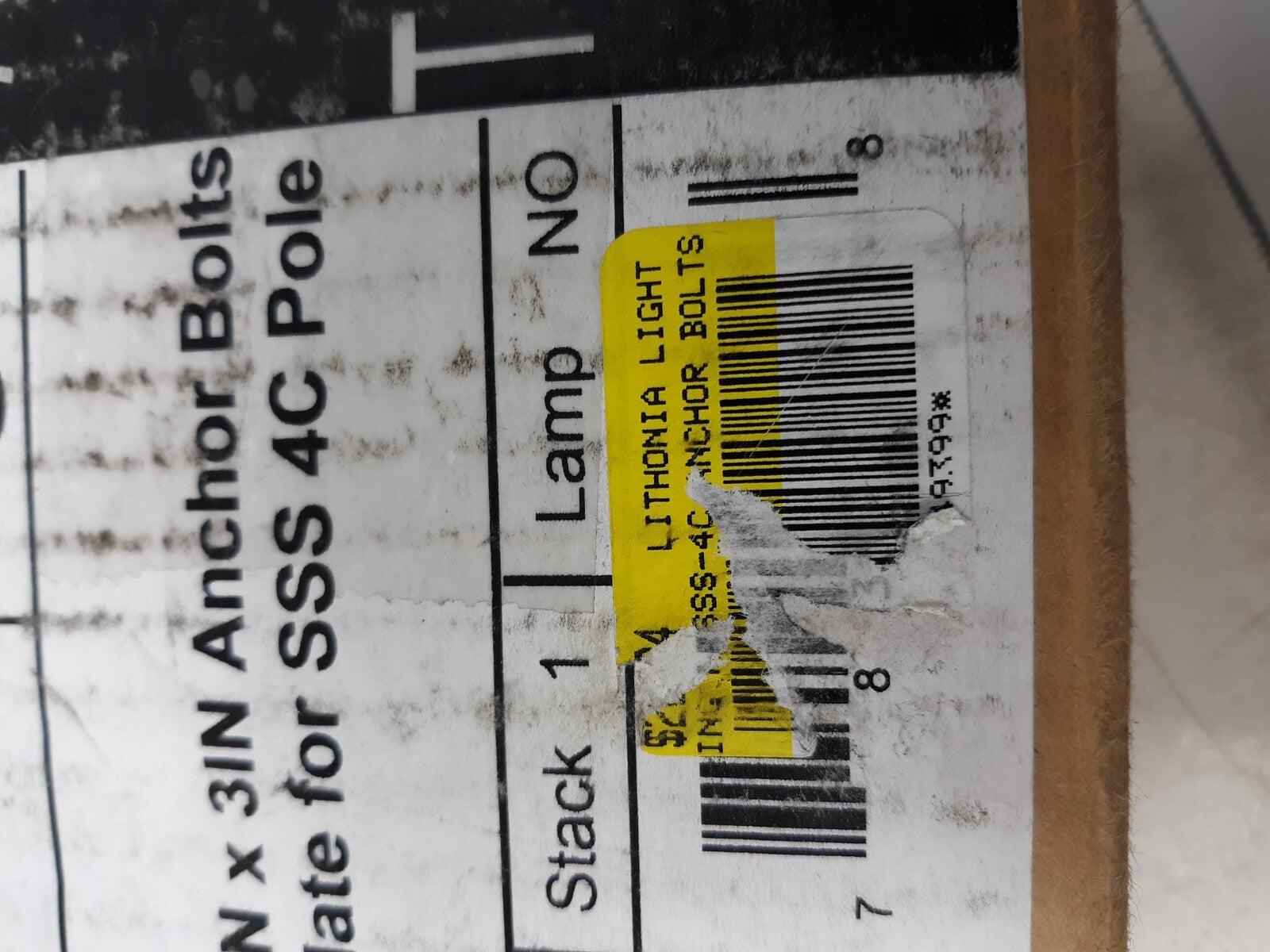 Acuity Brands ABSSS-4C Anchor Bolts with Template for SSS 4C Pole Box of 4