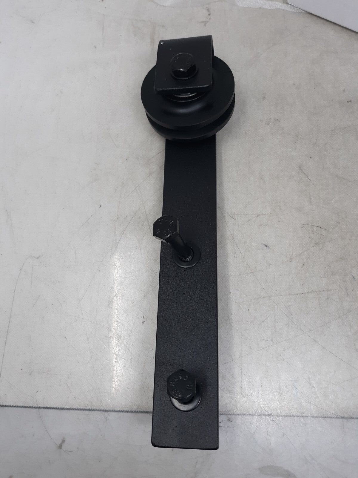 J Style Matte Black Barn Door Roller 11-1/4" OAL 2-3/4" Roller Dia